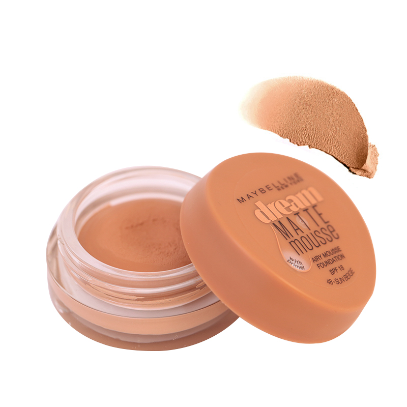 150 میل موس میبلین مدل Dream Matte Mousse با SPF15 حجم 18 میل شماره 48 - بژ تیره
