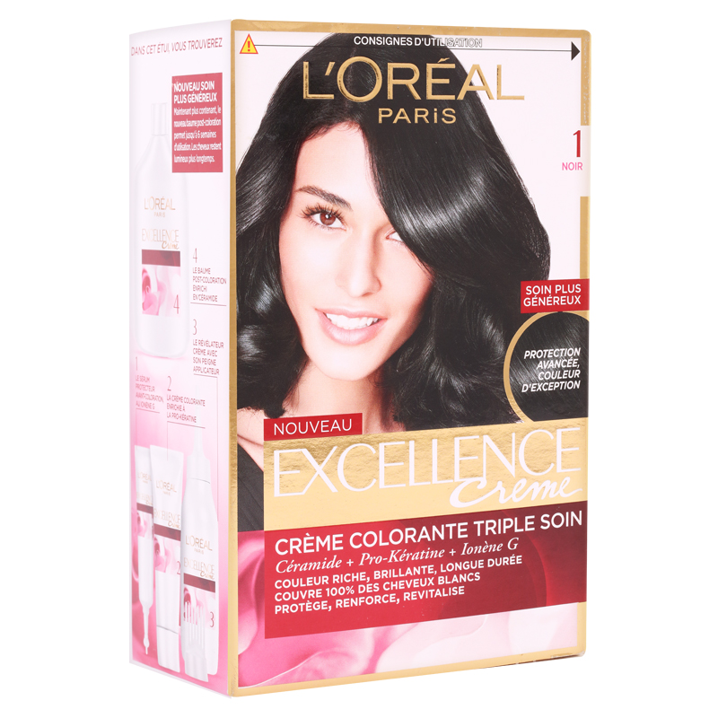 کیت رنگ مو لورال پاریس مدل Excellence شماره 1.0 حجم 50 میل - مشکی کیت رنگ مو لورال پاریس مدل Excellence شماره 1.0 حجم 50 میل - مشکی
