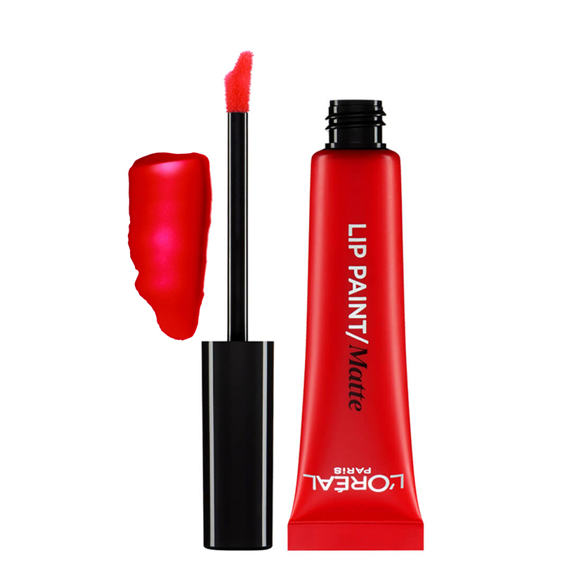150 میل رژ لب مايع مات لورال پاریس مدل Infaillible Lip Paint شماره 204 - قرمز