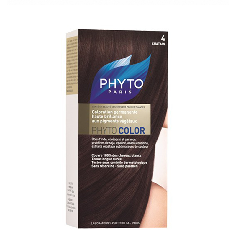 150 میل کیت رنگ مو فیتو مدل PhytoColor Sensitive حجم 60 میل شماره 4 - قهواه ای