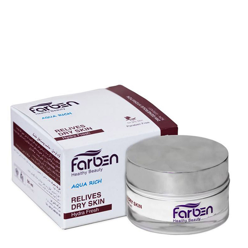 150 میل کرم آبرسان صورت فاربِن مدل Aqua Rich حاوی روغن آرگان حجم 50 میل