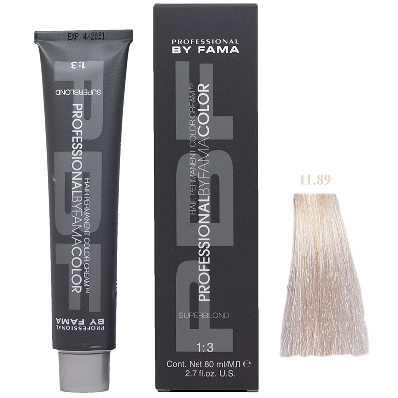 رنگ مو پروفشنال بای فاما مدل Absolute Super Blond  شماره 11.89 حجم 80 میل - بلوند پلاتینه خیلی روشن