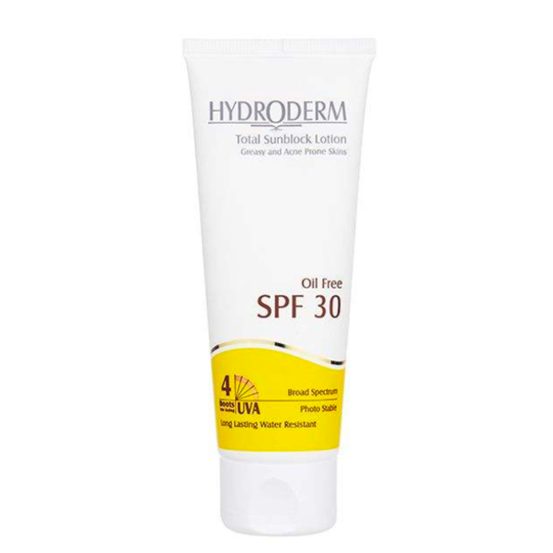 لوسیون ضد آفتاب هیدرودرم با SPF30 وزن 75 گرم لوسیون ضد آفتاب هیدرودرم با SPF30 وزن 75 گرم