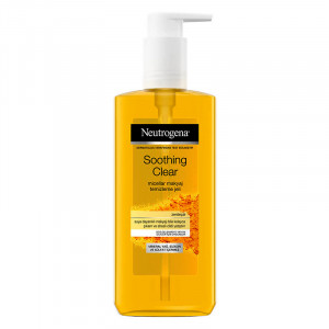 ژل میسلار نوتروژینا مدل Soothing Clear حاوی عصاره زردچوبه مناسب پوست مستعد آکنه حجم 200 میل