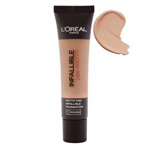 کرم پودر لورال پاریس مدل Infallible مناسب پوست چرب و مختلط حجم 35 میل شماره Rose Beige 13 - بژ هلویی