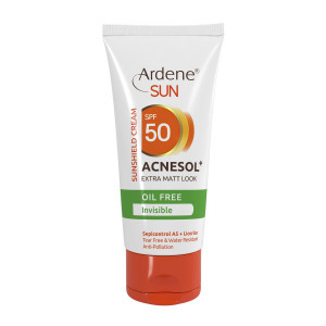 کرم ضد آفتاب بی رنگ 50 SPF آردن فاقد چربی مدل Acnesol حجم 50 میل