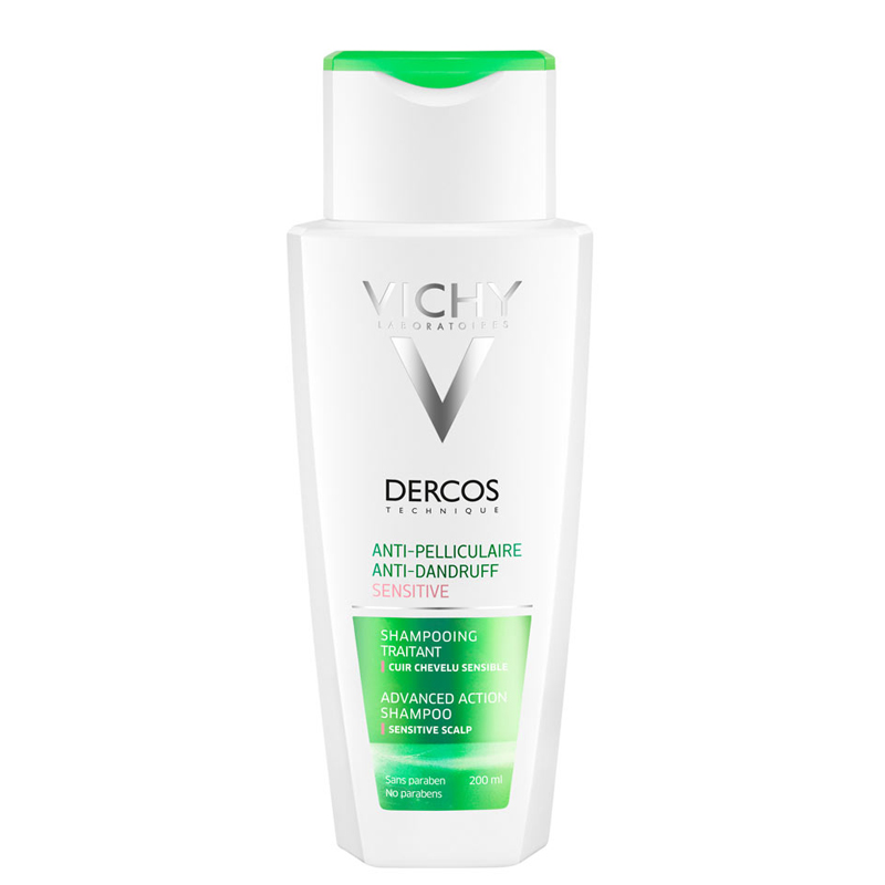 150 میل شامپو ضد شوره مخصوص پوست سر حساس ویشی مدل Dercos حجم 200 میل