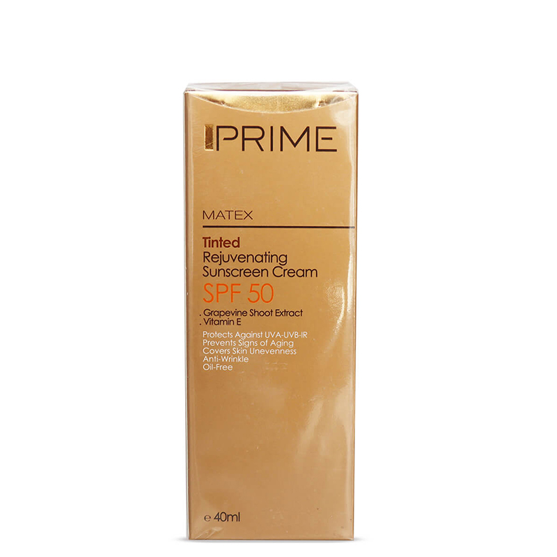 کرم ضد آفتاب جوان کننده پریم مدل Matex با SPF 50 حجم 40 میل - بژ کرم ضد آفتاب جوان کننده پریم مدل Matex با SPF 50 حجم 40 میل - بژ